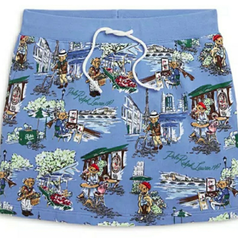 Polo  Bear Skirt by Ralph Lauren Blue and White Knit